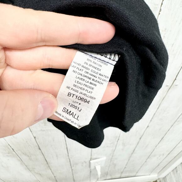 Elan Sweater Women's S One Shoulder Cutout Top Black Asymmetric Long Sleeve - Picture 4 of 5